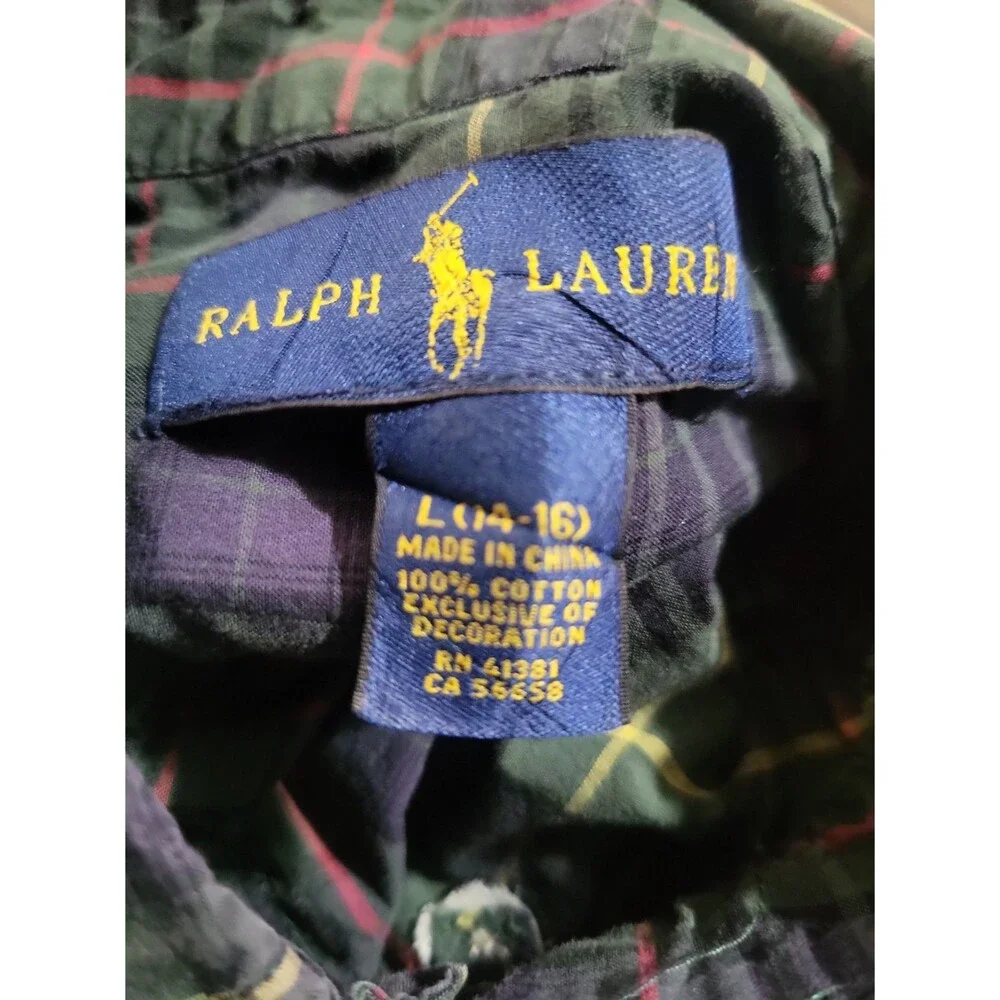 (#18) Polo Ralph Lauren Long Sleeve Button Down Size Kid's L(14-16) MULTICOLOR